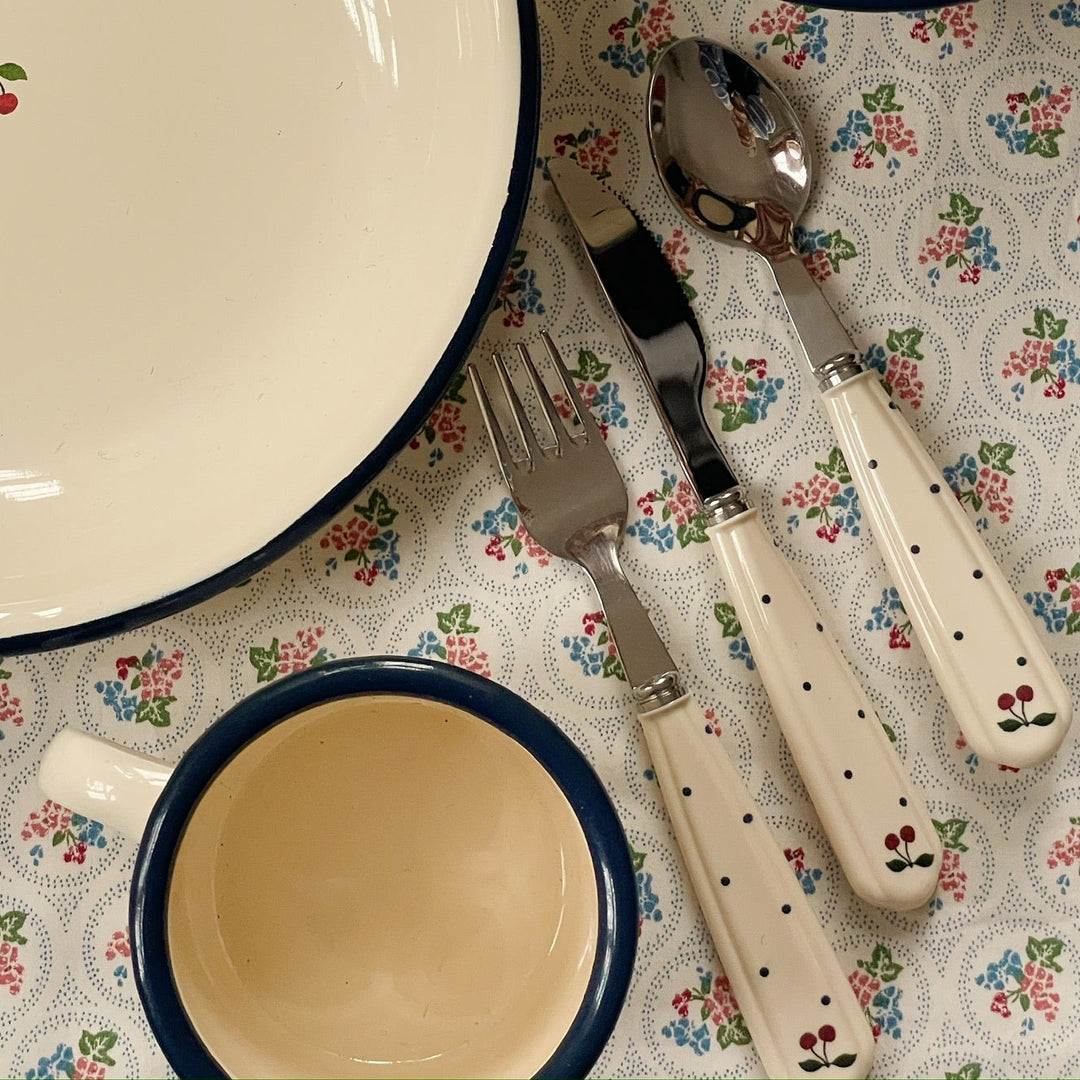 Konges Slojd - Cutlery Set - Navy Dot - Mabel & Fox