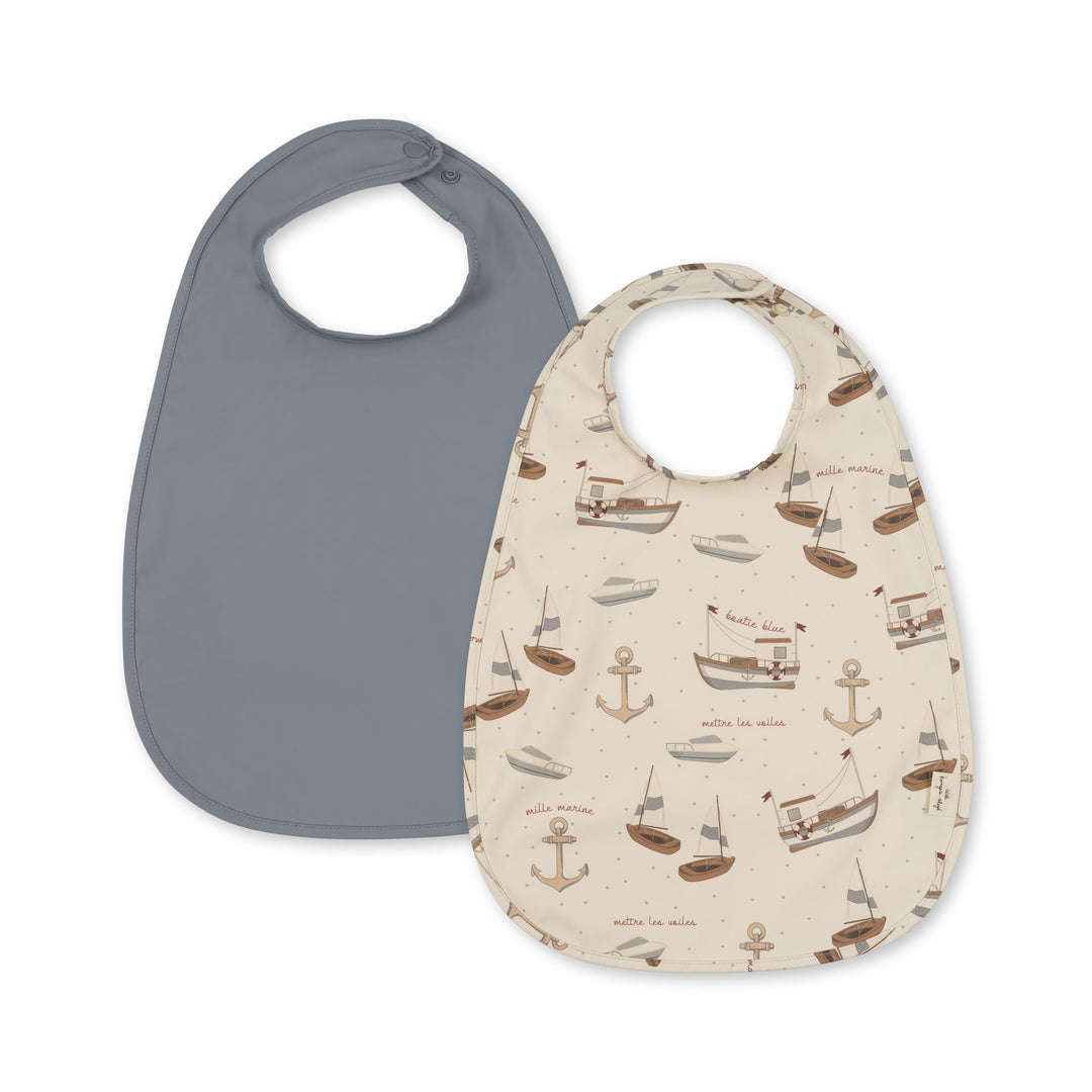 Konges Slojd - Dinner Bib - Sail Away (2 Pack) - Mabel & Fox