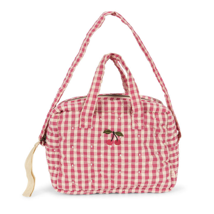 Konges Slojd - Doll Changing Bag - Bubblegum Check - Mabel & Fox