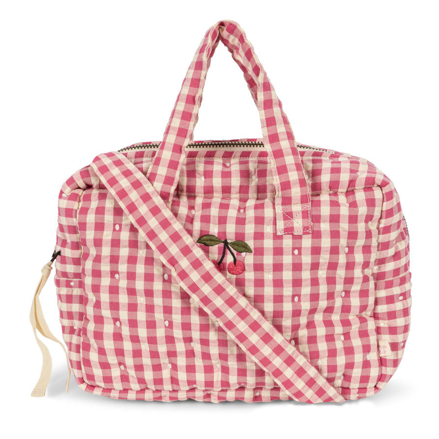 Konges Slojd - Doll Changing Bag - Bubblegum Check - Mabel & Fox