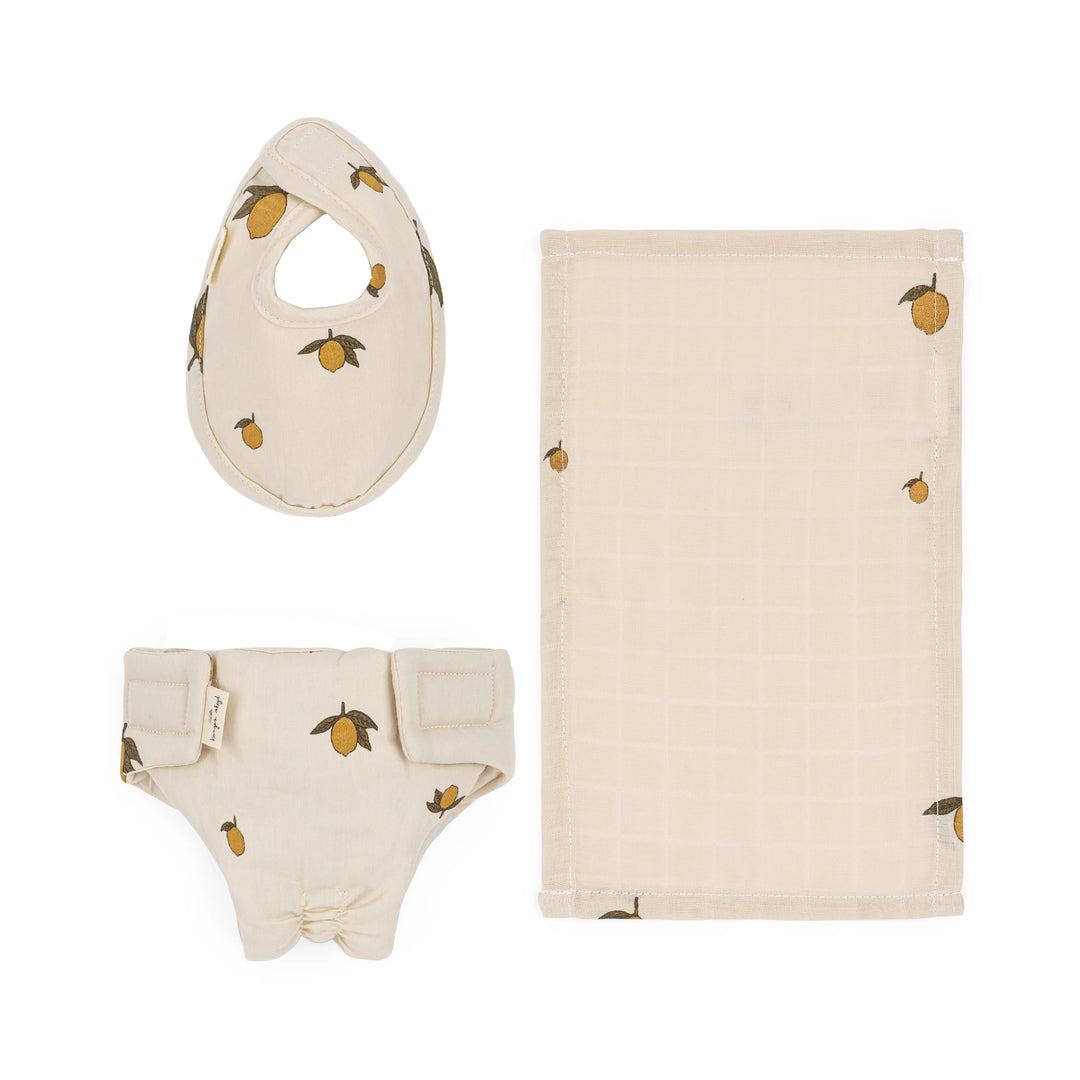 Konges Slojd - Doll Nursery Set - Lemon - Mabel & Fox