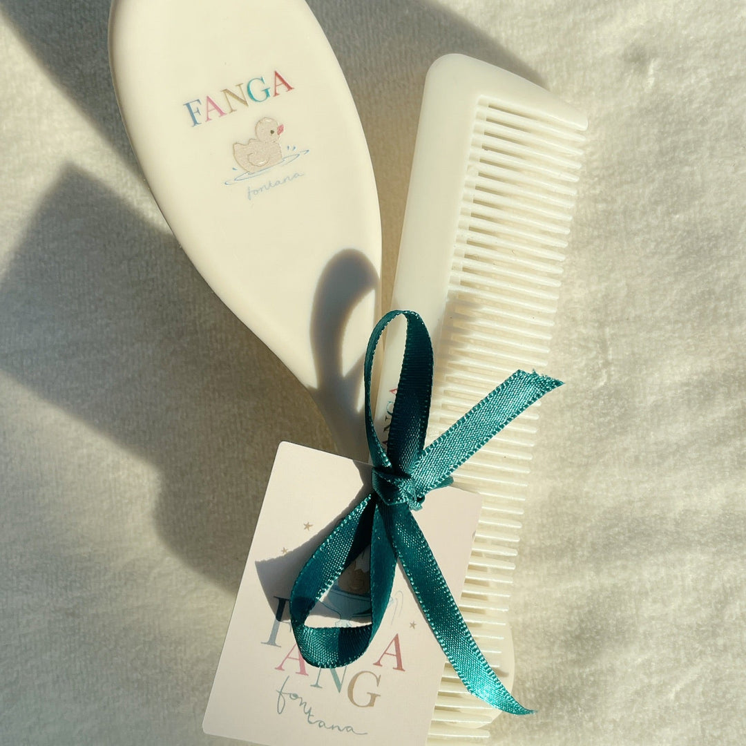 Konges Slojd - Fanga Fontana - Baby Hairbursh Set - Beige - Mabel & Fox