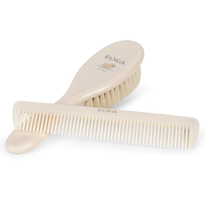 Konges Slojd - Fanga Fontana - Baby Hairbursh Set - Beige - Mabel & Fox