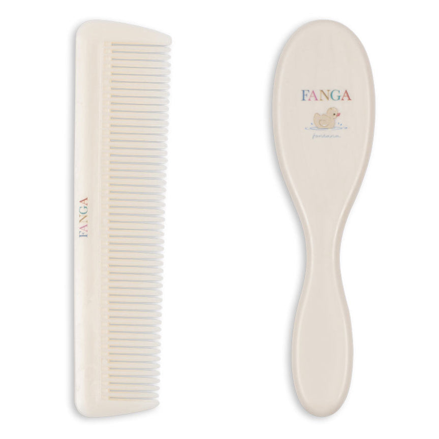 Konges Slojd - Fanga Fontana - Baby Hairbursh Set - Beige - Mabel & Fox