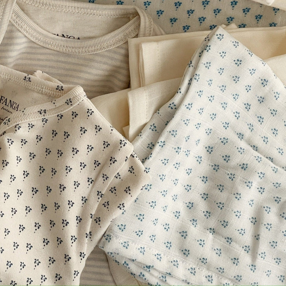 Konges Slojd - Fanga Fontana - Bellini - Muslin Cloth - Punto Blu (3 Pack) - Mabel & Fox