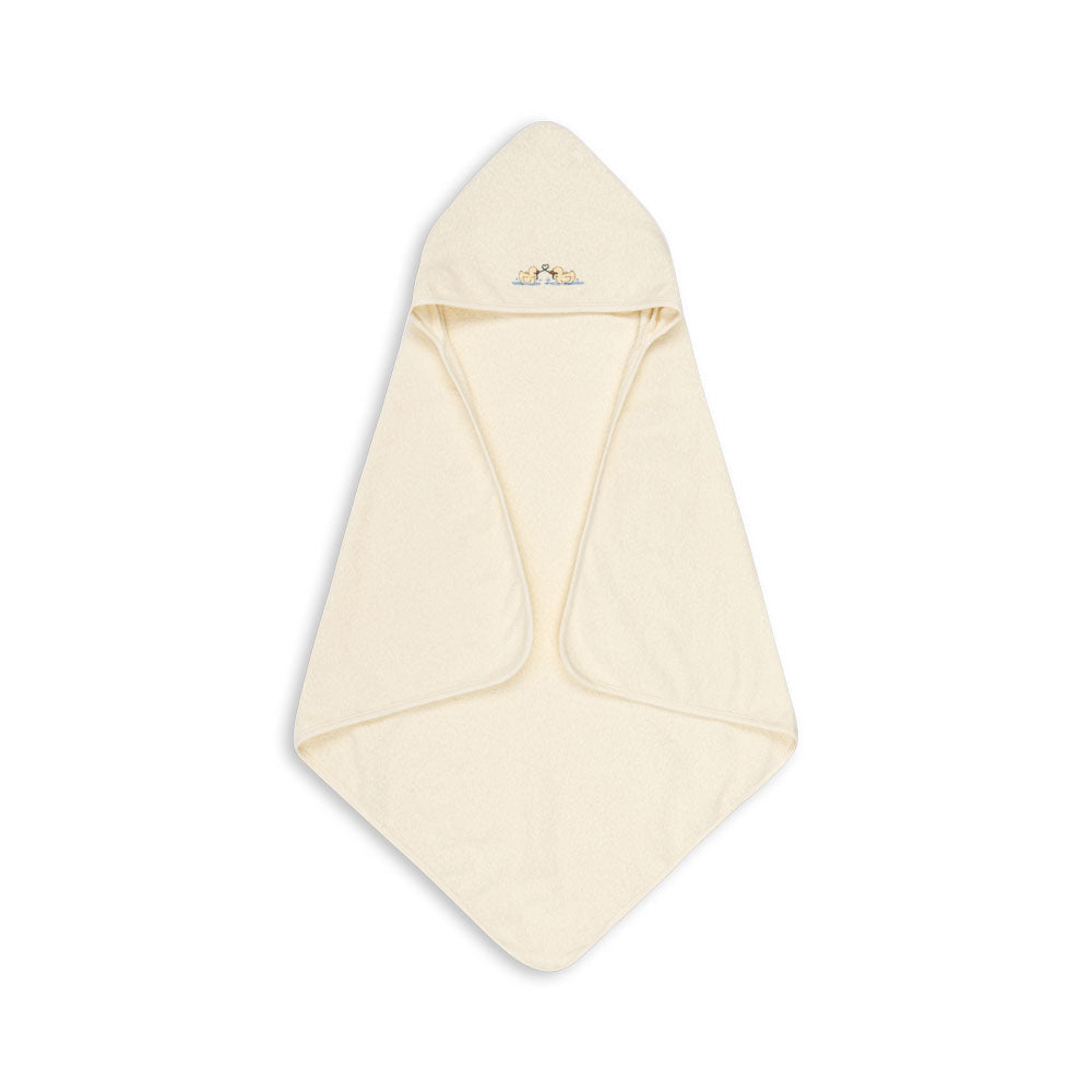 Konges Slojd- Fanga Fontana - Figo Baby Towel - Antique White - Mabel & Fox