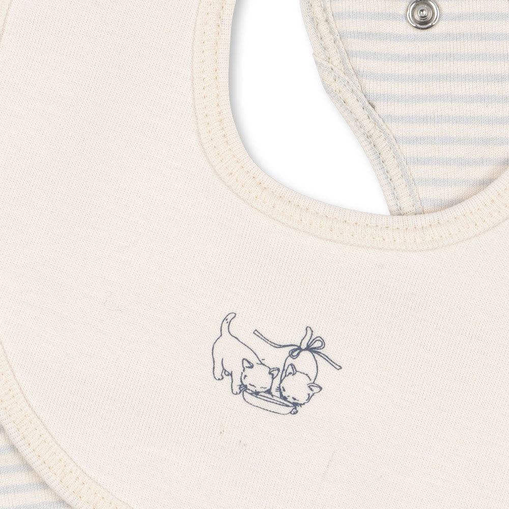 Konges Slojd - Fanga Fontana - Fio - Bib Stripe - Blue Mix (2 Pack) - Mabel & Fox