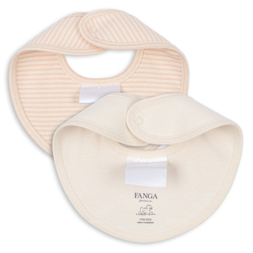 Konges Slojd - Fanga Fontana -Fio - Bib Stripe - Blush Mix (2 Pack) - Mabel & Fox