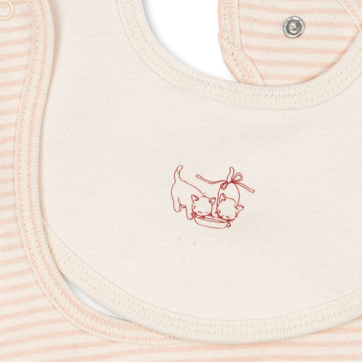 Konges Slojd - Fanga Fontana -Fio - Bib Stripe - Blush Mix (2 Pack) - Mabel & Fox