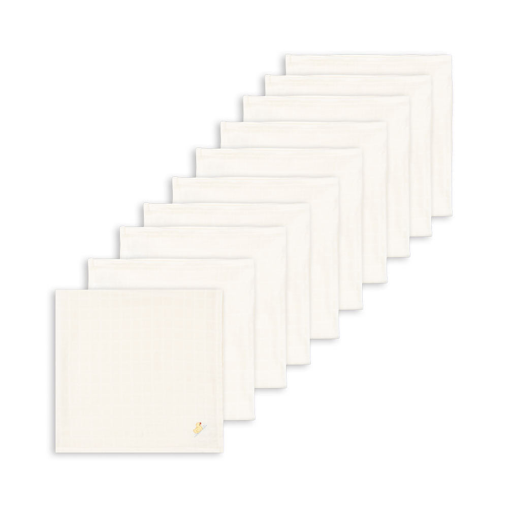 Konges Slojd - Fanga Fontana - Nuvoli - Muslin Cloth - Antique White (10 Pack) - Mabel & Fox