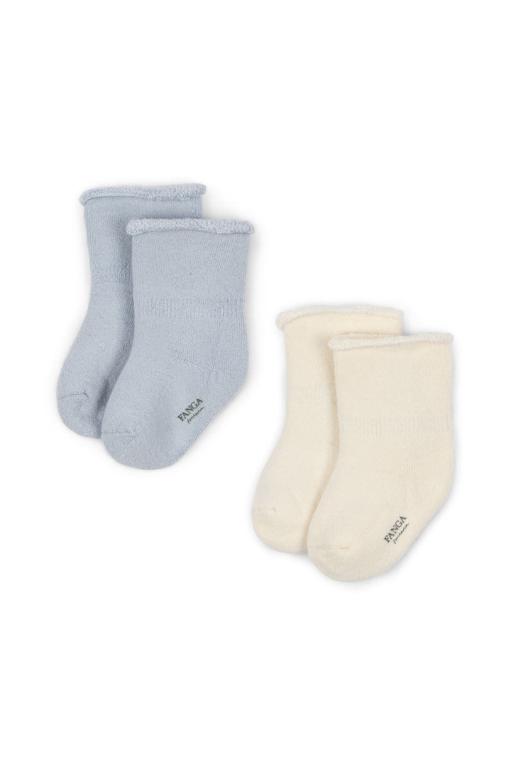 Konges Slojd - Fanga Fontana - Vicino - Terry Socks - Gray Dawn - (2 Pack) - Mabel & Fox