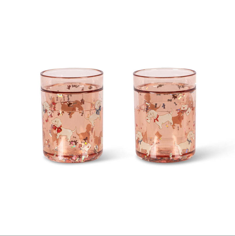 Konges Slojd – Glitter Cup – Woof Letter Rose (2 Pack) - Mabel & Fox