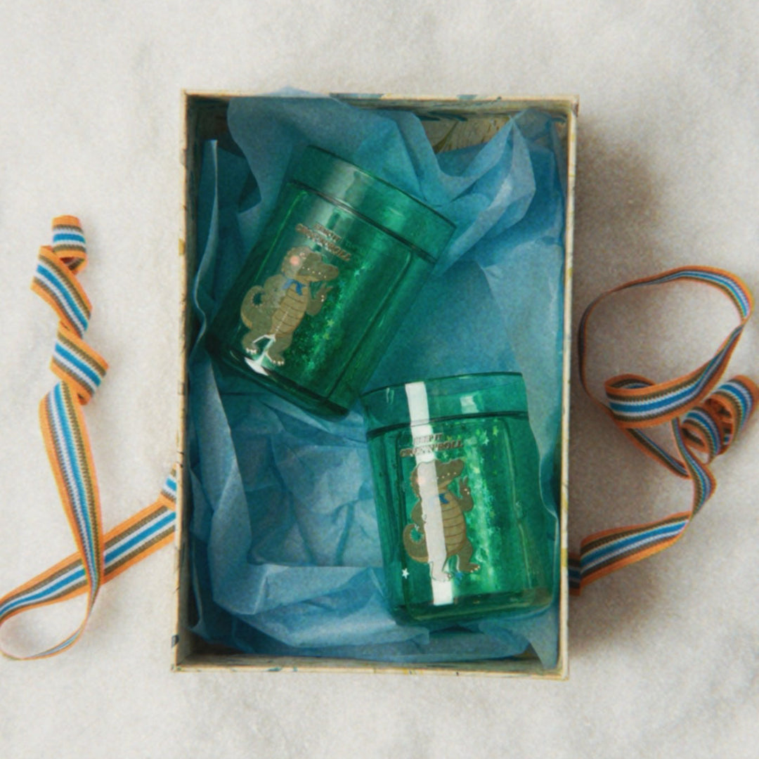Konges Slojd - Glitter Cups - Crocodile (2 Pack) - Mabel & Fox