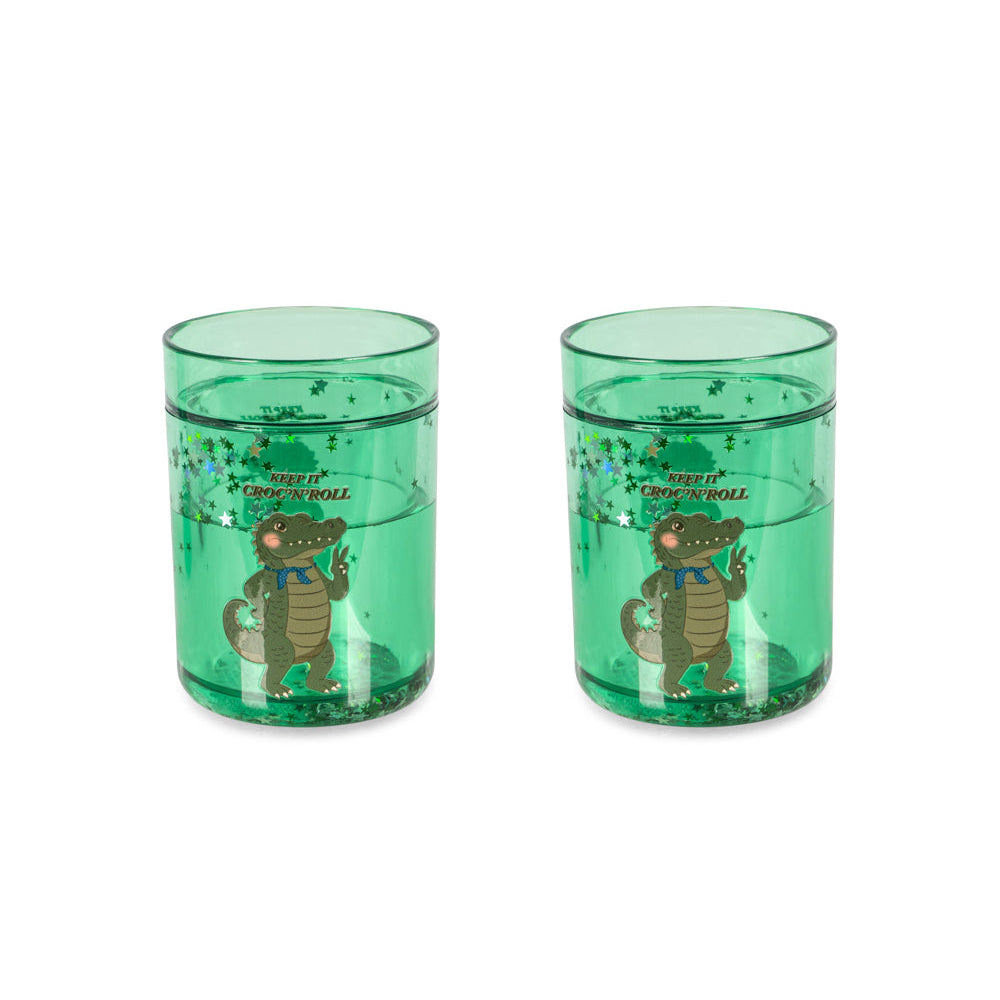 Konges Slojd - Glitter Cups - Crocodile (2 Pack) - Mabel & Fox