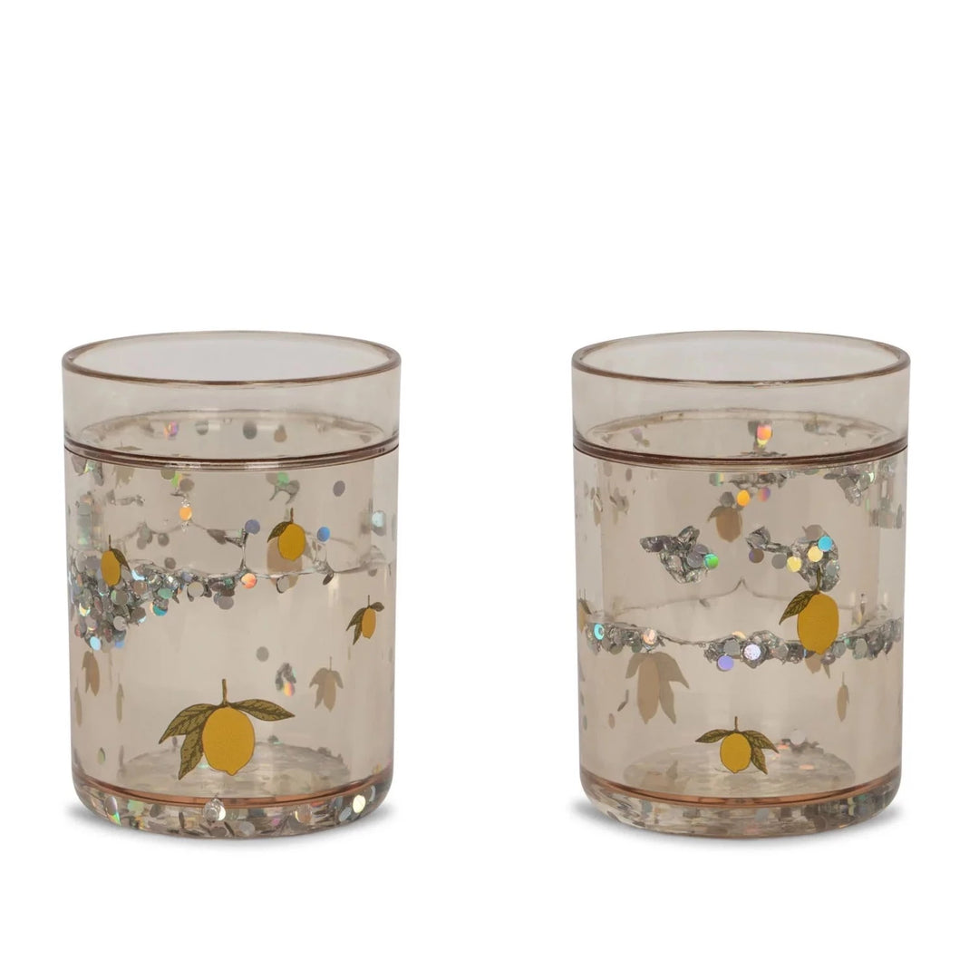 Konges Slojd - Glitter Cups - Lemon (2 Pack) - Mabel & Fox