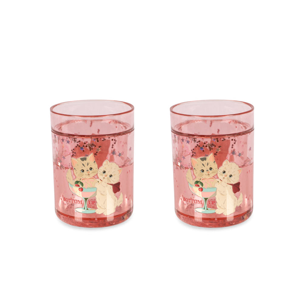 Konges Slojd - Glitter Cups - Rose Cat (2 Pack) - Mabel & Fox
