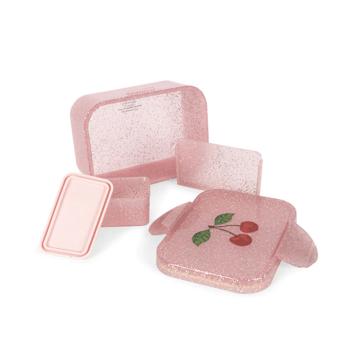Konges Slojd - Glitter Lunch Box - Cherry Glitter - Mabel & Fox