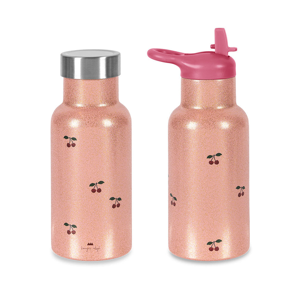 Konges Slojd - Glitter Thermo Bottle - Cherry Glitter - Mabel & Fox