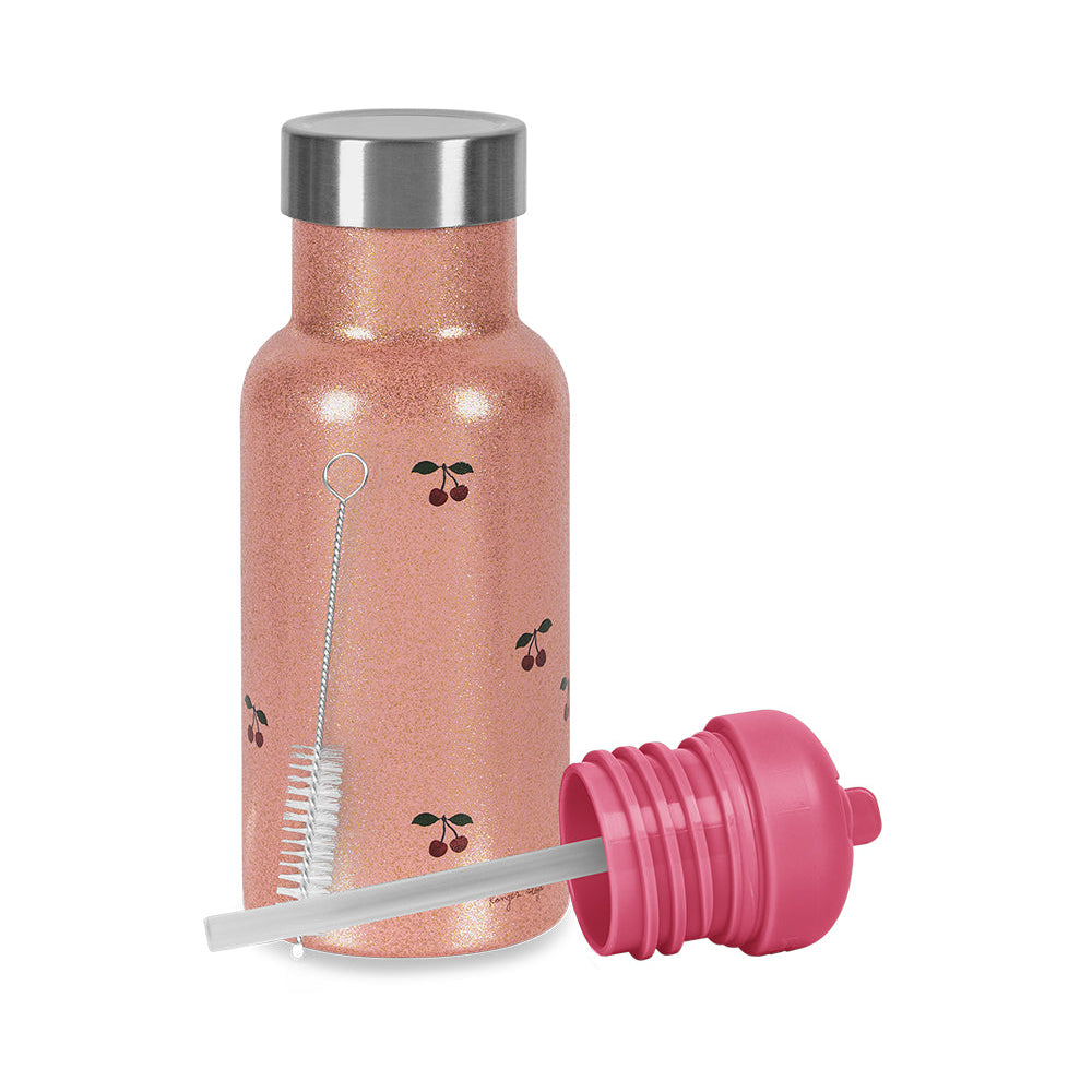 Konges Slojd - Glitter Thermo Bottle - Cherry Glitter - Mabel & Fox