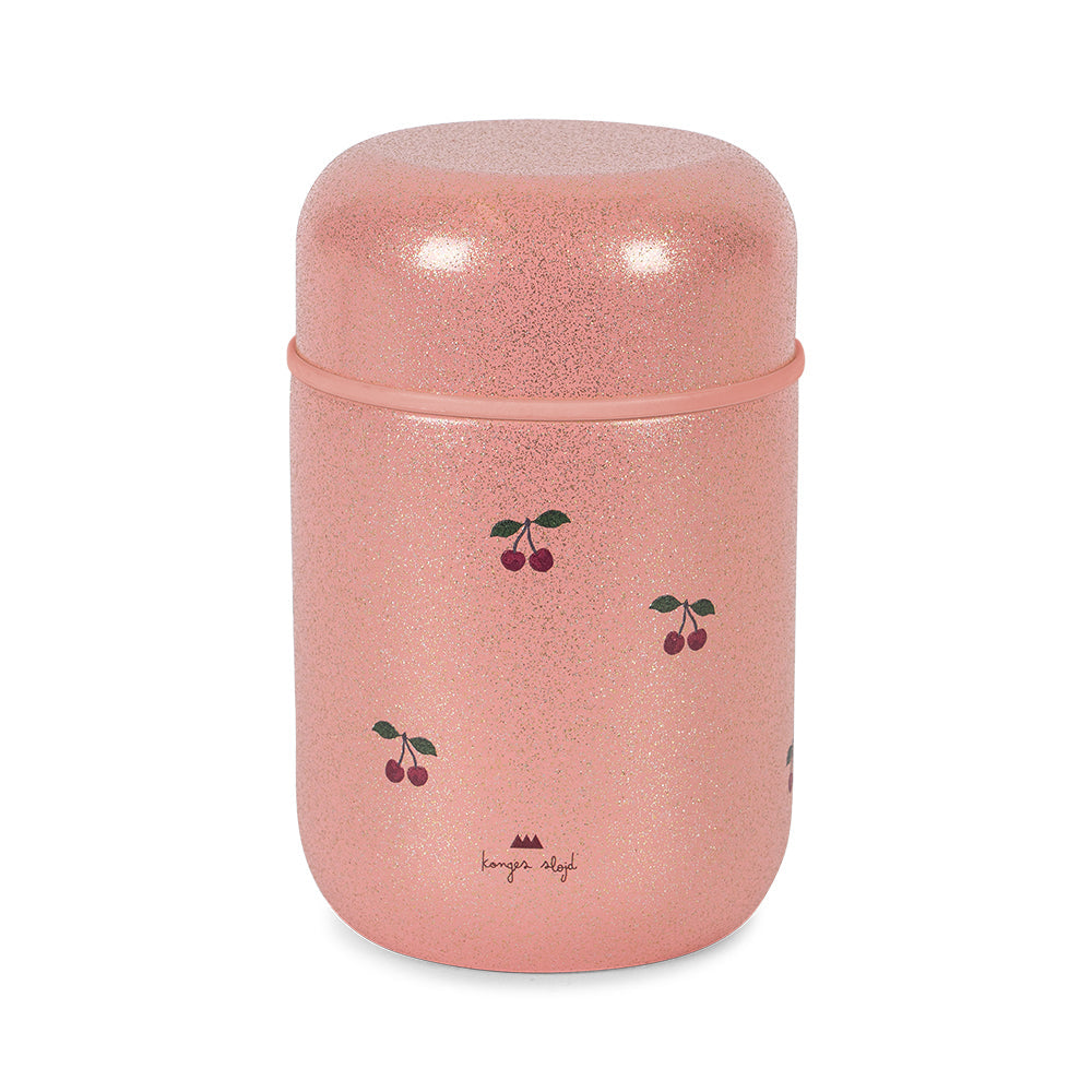 Konges Slojd – Glitter Thermo Food Jar – Cherry Glitter - Mabel & Fox