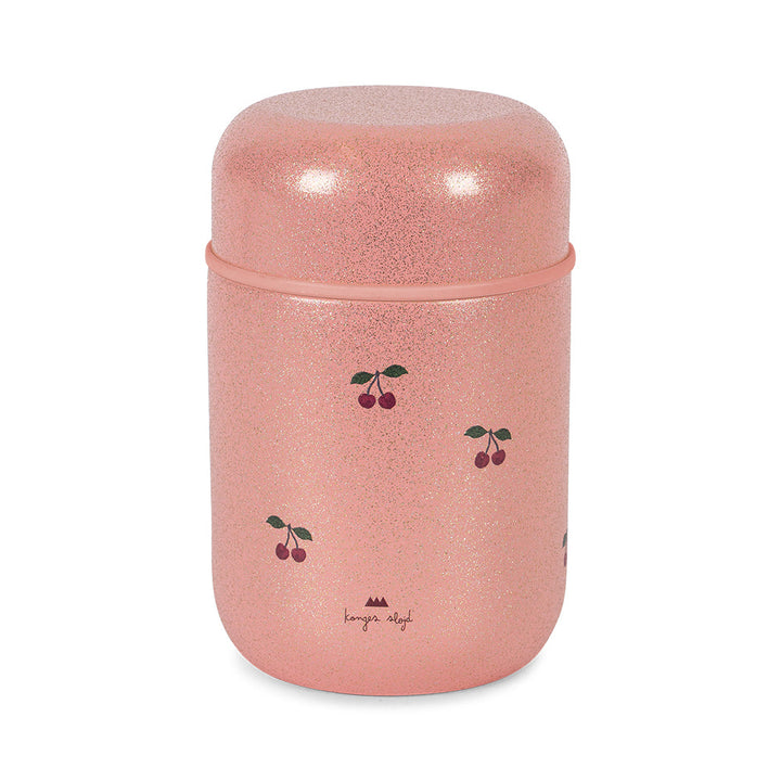 Konges Slojd – Glitter Thermo Food Jar – Cherry Glitter - Mabel & Fox