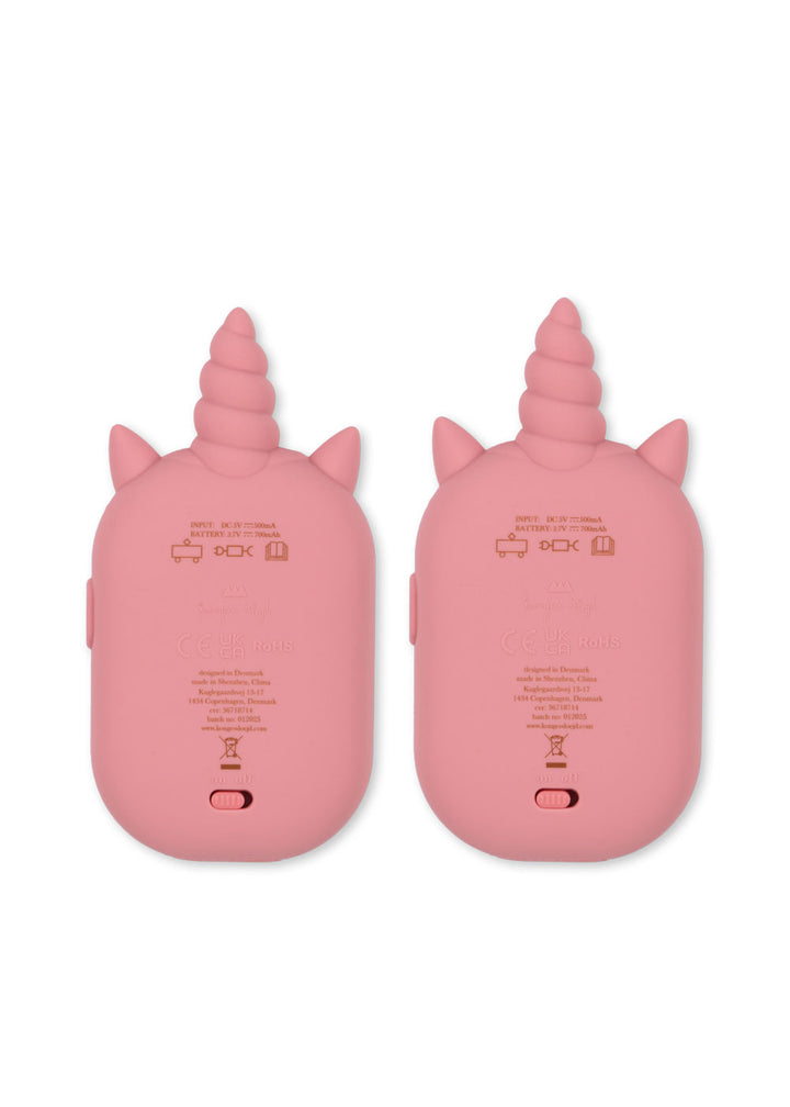 Konges Slojd - Glitter Unicorn Walk Talkie - Sparkling Pink - Mabel & Fox