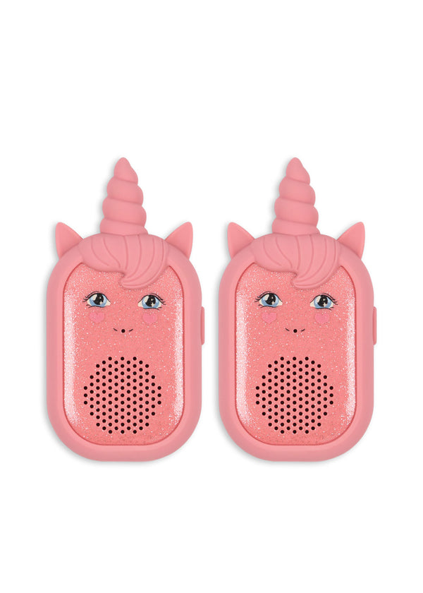 Konges Slojd - Glitter Unicorn Walk Talkie - Sparkling Pink - Mabel & Fox