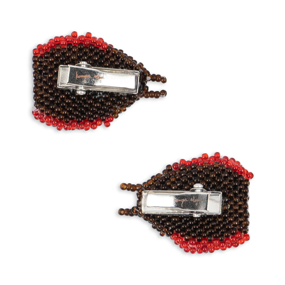 Konges Slojd - Hair Clip - Beaded Lady Bug (2 Pack) - Mabel & Fox