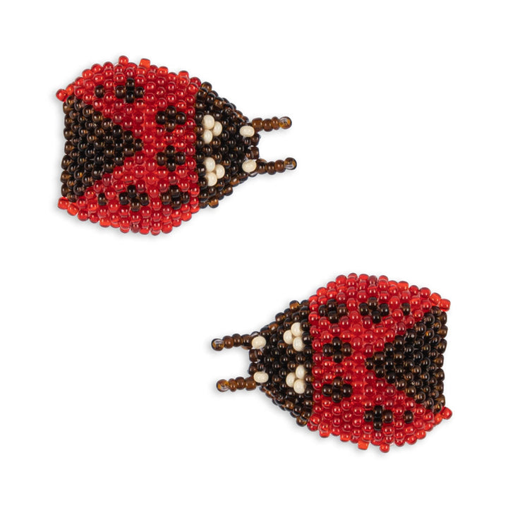 Konges Slojd - Hair Clip - Beaded Lady Bug (2 Pack) - Mabel & Fox
