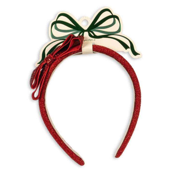 Konges Slojd - Headband - Red Velvet Bow - Mabel & Fox