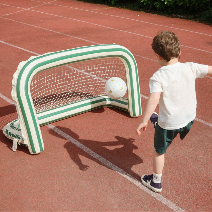 Konges Slojd – Inflatable Goal with Ball – Green Stripe - Mabel & Fox