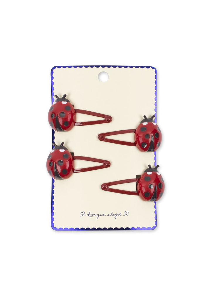 Konges Slojd - Ladybug Hair Clips (4 Pack) - Mabel & Fox
