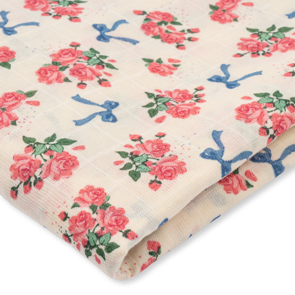 Konges Slojd - Large Muslin Swaddle - GOTS - Bella Rosita - Mabel & Fox