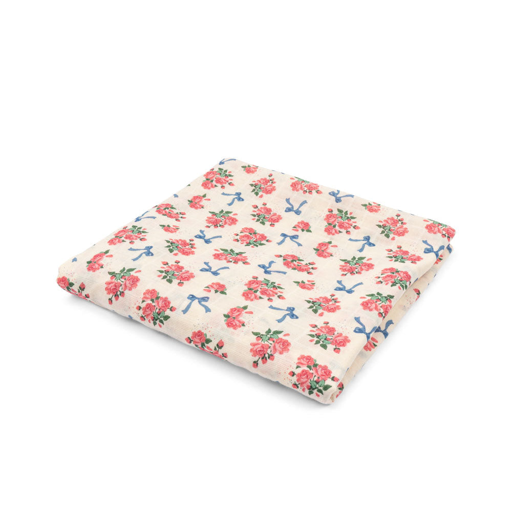 Konges Slojd - Large Muslin Swaddle - GOTS - Bella Rosita - Mabel & Fox