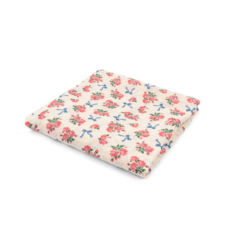 Konges Slojd - Large Muslin Swaddle - GOTS - Bella Rosita - Mabel & Fox
