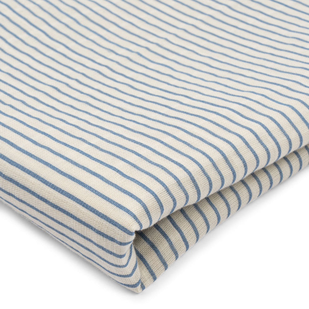 Konges Slojd - Large Muslin Swaddle - GOTS Stripe Bluie - Mabel & Fox