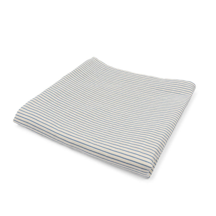 Konges Slojd - Large Muslin Swaddle - GOTS Stripe Bluie - Mabel & Fox