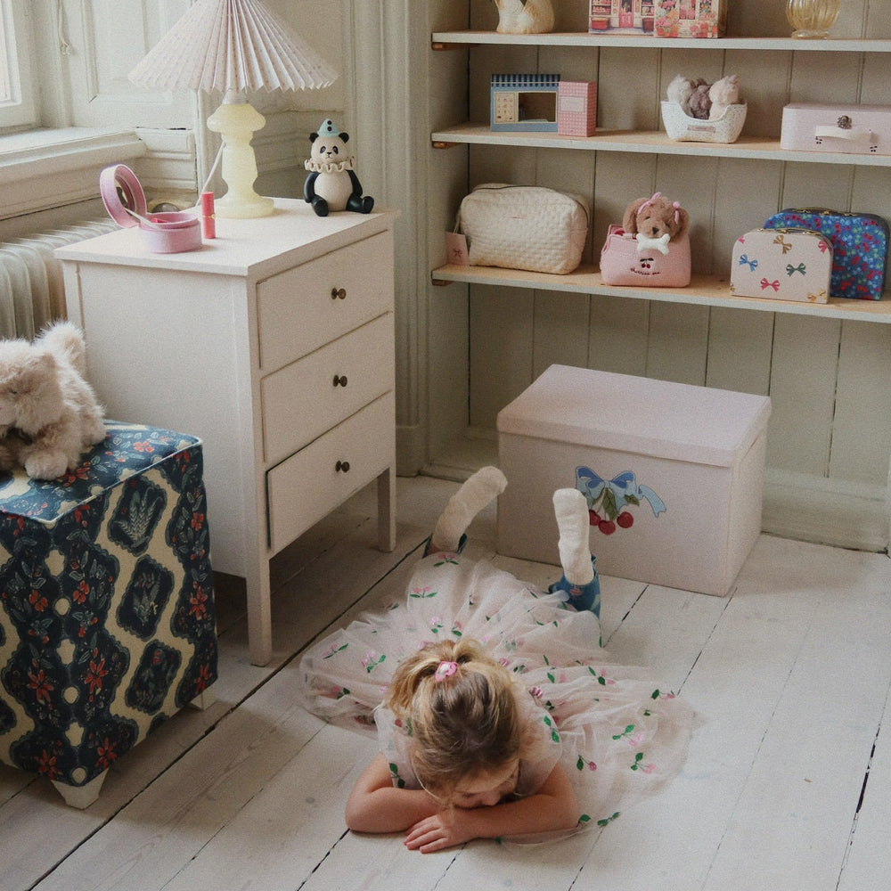 Konges Slojd - Large Storage Basket - Cherry Bow - Mabel & Fox