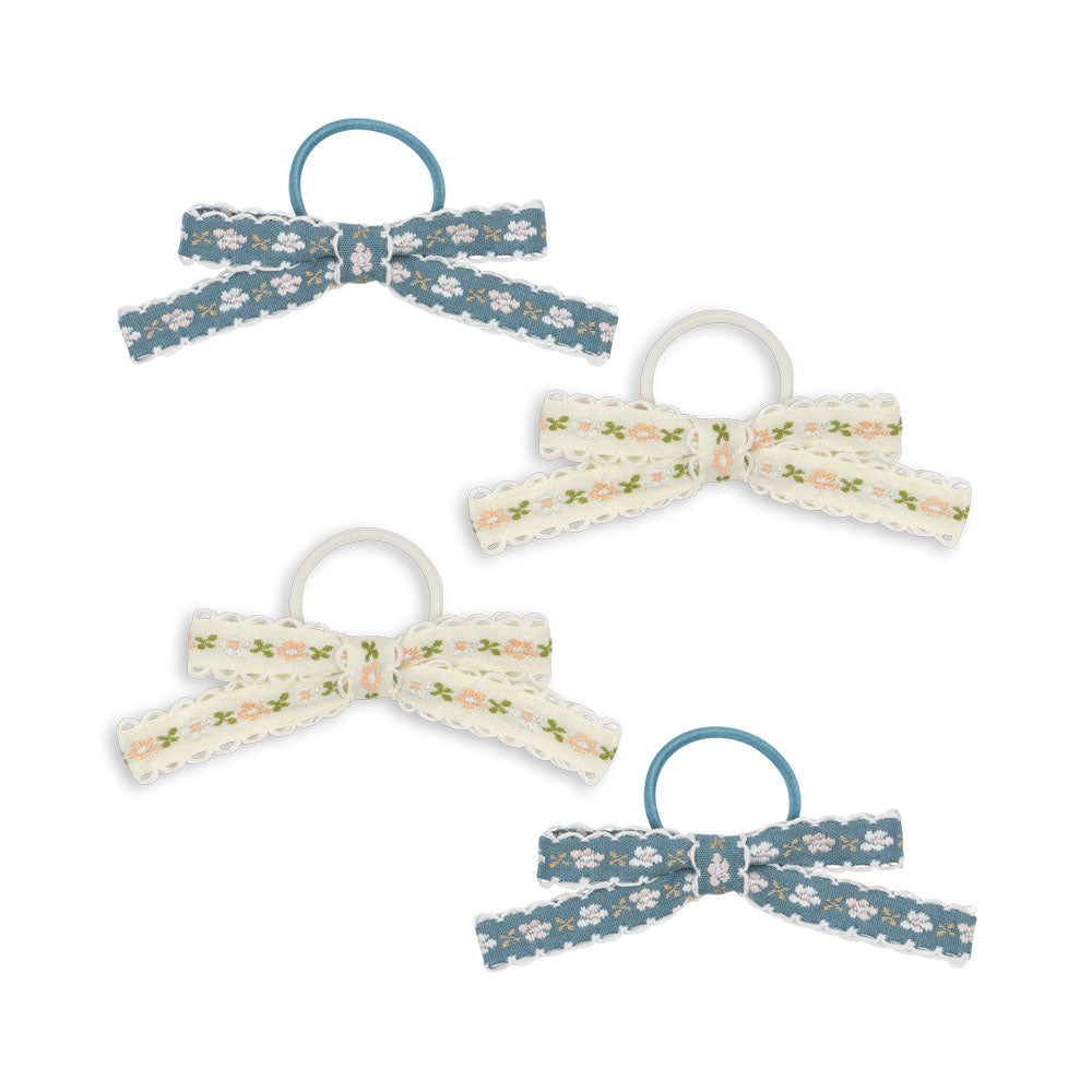 Konges Slojd – Leonora Bow Hair Elastic (4 Pack) - Mabel & Fox