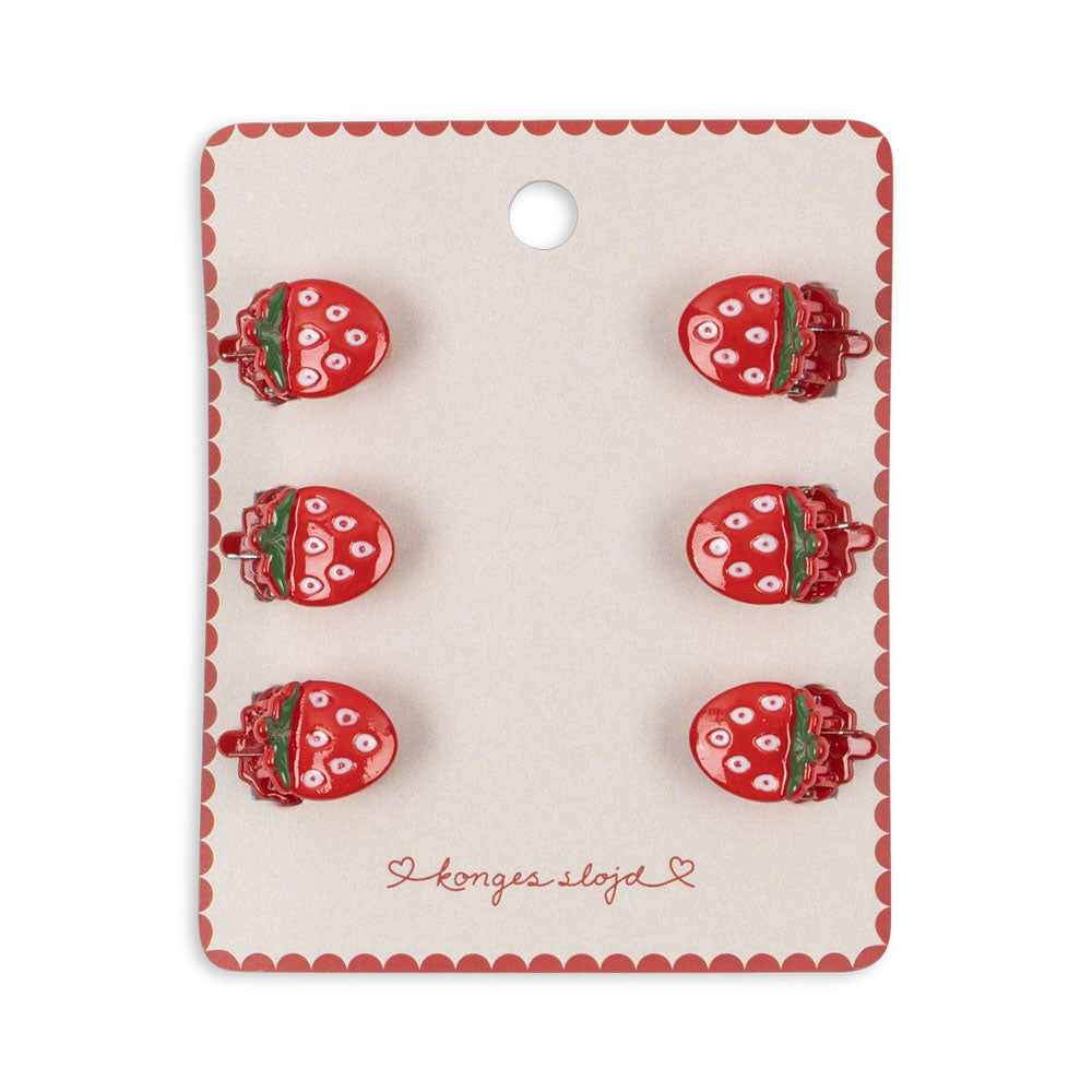 Konges Slojd – Mini Fraise Hair Claws (6 Pack) - Mabel & Fox