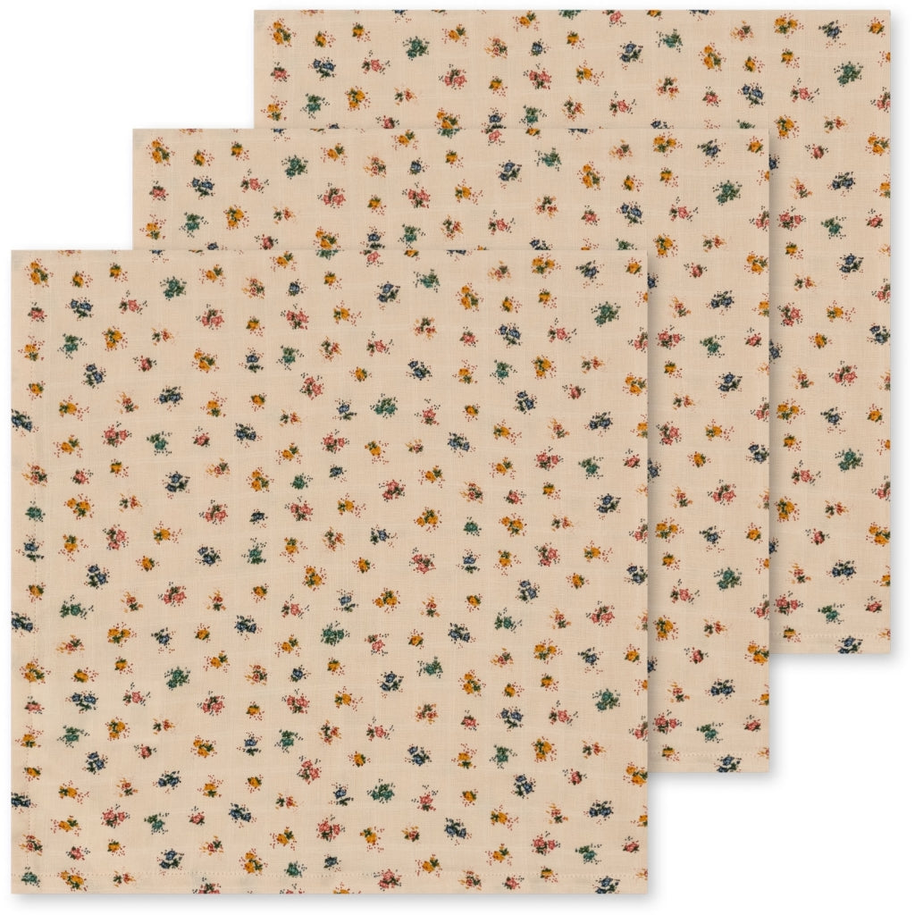 Konges Slojd - Muslin Cloth - Bloomie Blush ( 3 Pack) - Mabel & Fox