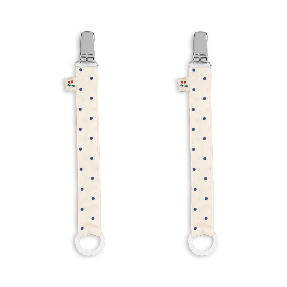 Konges Slojd – Pacifier Clip – Estate Dot (2 Pack) - Mabel & Fox