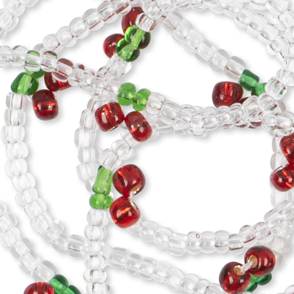 Konges Slojd - Pearly Cherry Necklace And Bracelet Set - Red/Glitter - Mabel & Fox