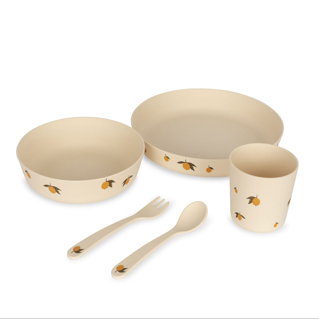 Konges Slojd - PLA Dinner Set - Lemon - Mabel & Fox