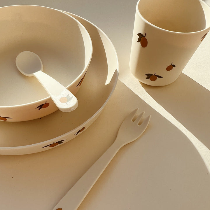 Konges Slojd - PLA Dinner Set - Lemon - Mabel & Fox