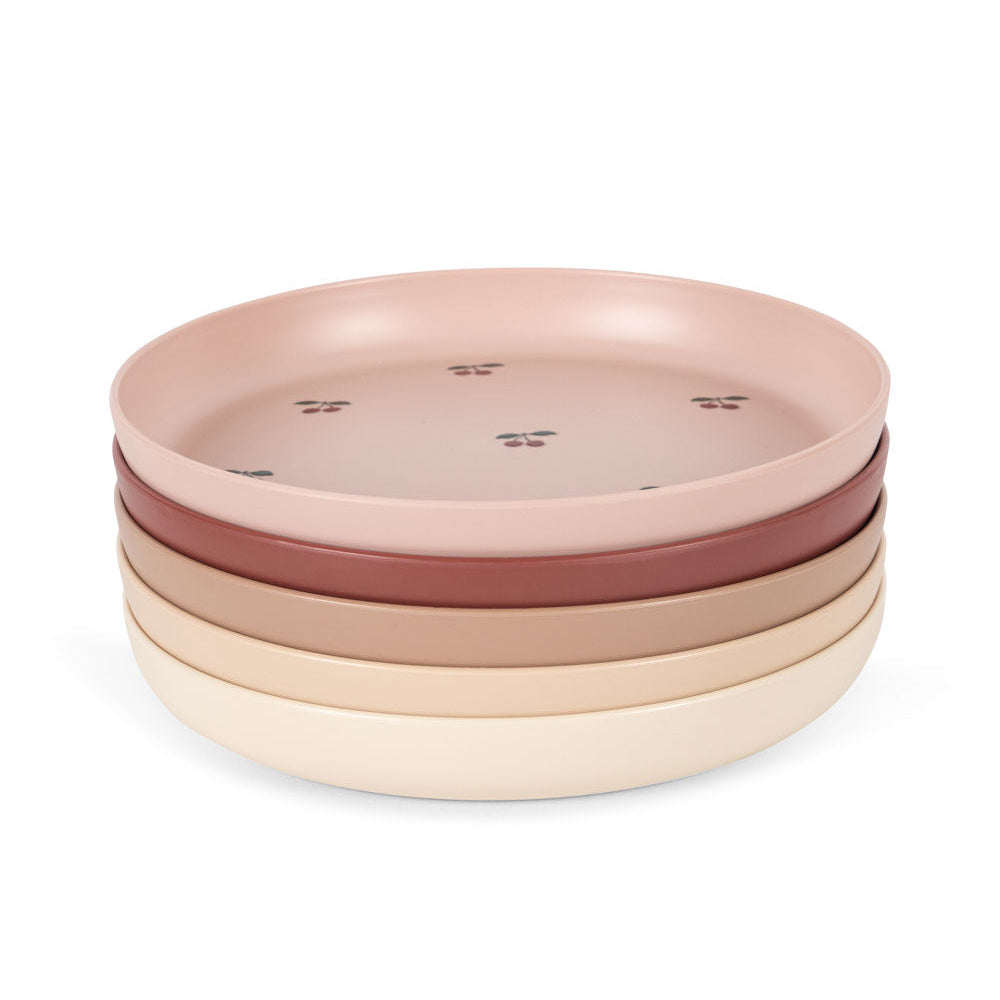 Konges Slojd – Plates (5 Pack) – Cherry Mix - Mabel & Fox