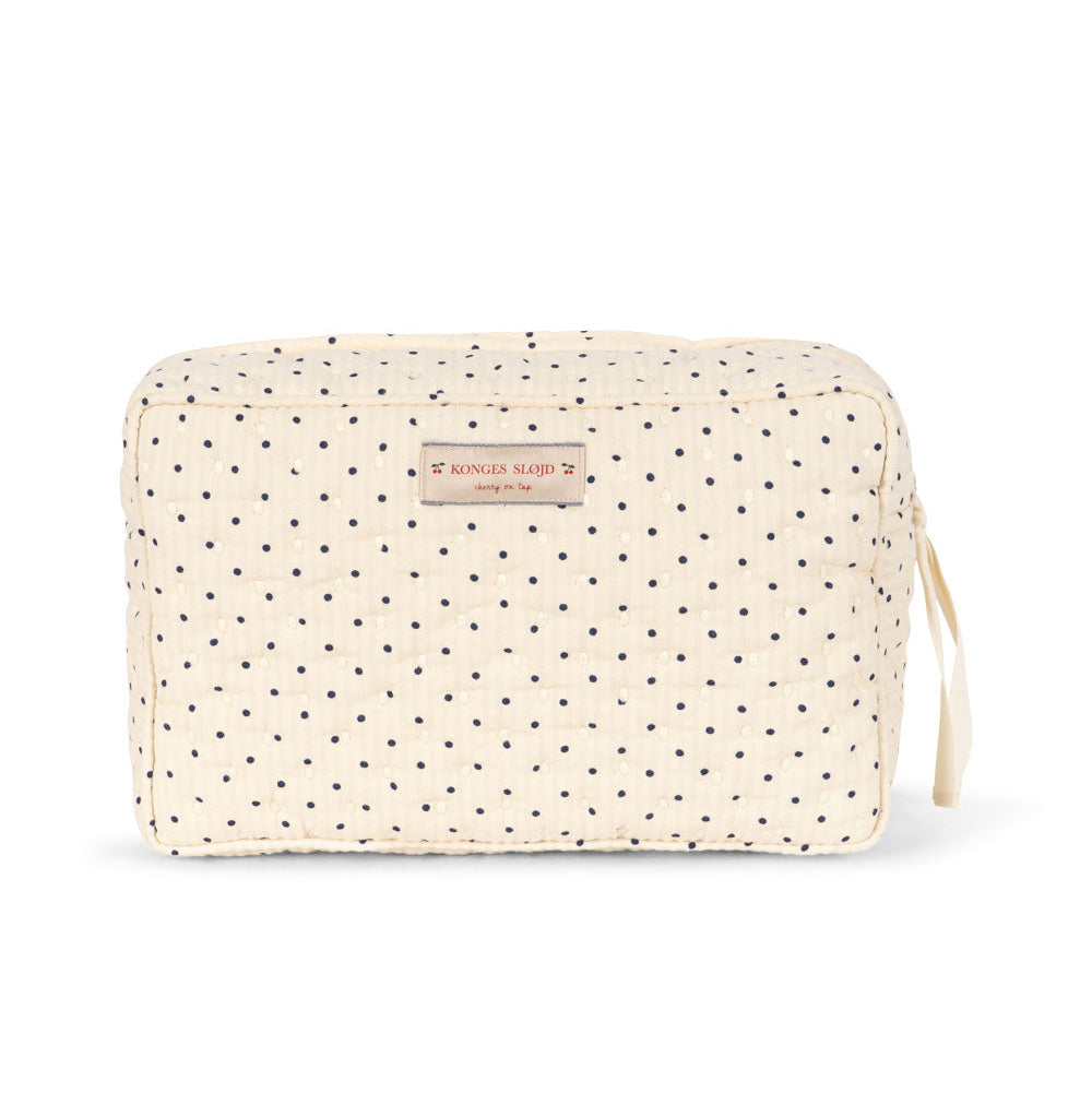 Konges Slojd – Seersucker Big Toiletry Bag – Estate Dot - Mabel & Fox