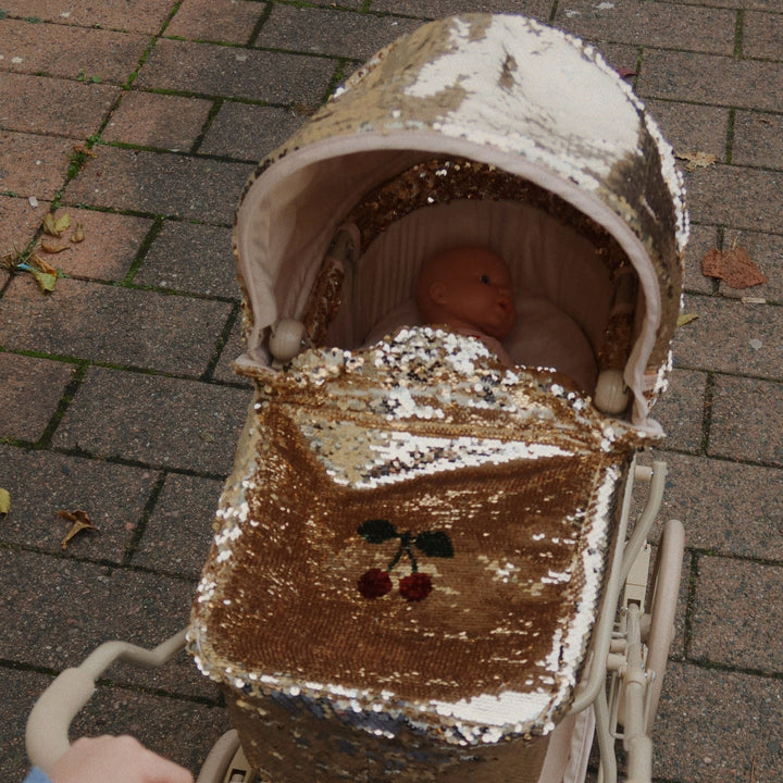 Konges Slojd - Sparkly Doll Pram - Cherry - Mabel & Fox