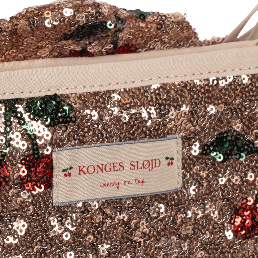 Konges Slojd - Sparkly Doll Stroller - Cherry Sequin - Mabel & Fox