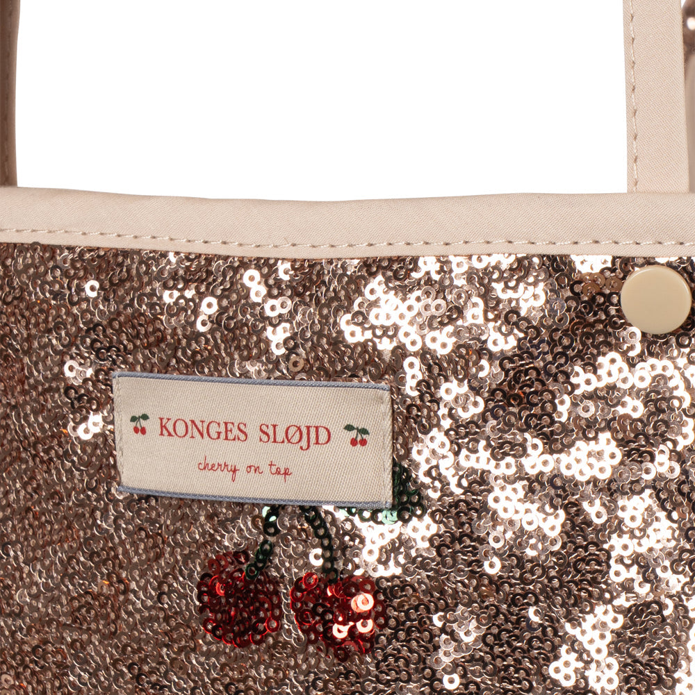 Konges Slojd - Sparkly Minnie Doll Pram - Cherry Sequin - Mabel & Fox